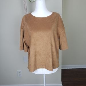 UNIQLO Tan Suede Shirt